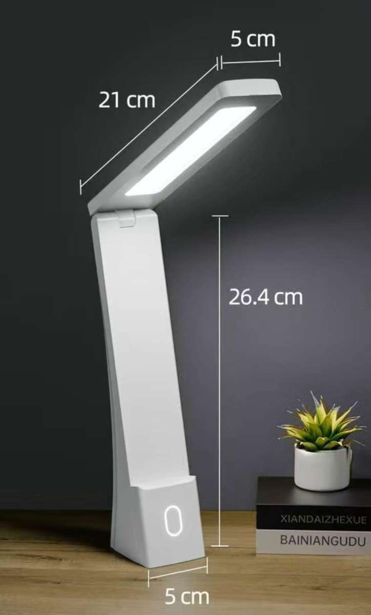 Rechargeable Natural White Warm Light LED Flexible Desk Study Light Bedside Lamp - Touch Control