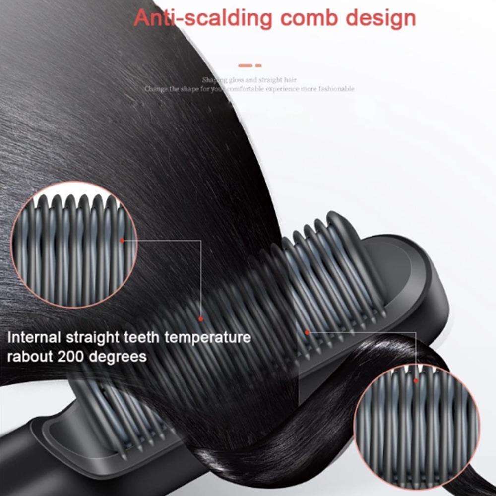 Hair Straightener Electric Comb Brush for Women Hair Straightening, Fast Smoothing Comb