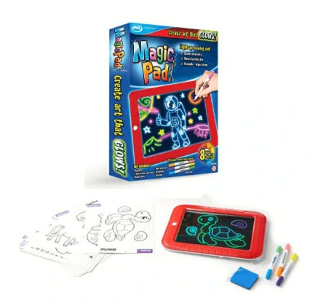 Magic Light-Up Drawing Sketchpad - Pack of Three