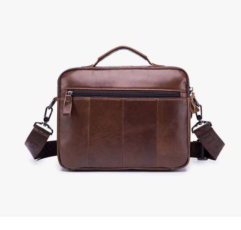 Vintage Genuine Leather Shoulder Bag for Tablet, iPad & Daily Use