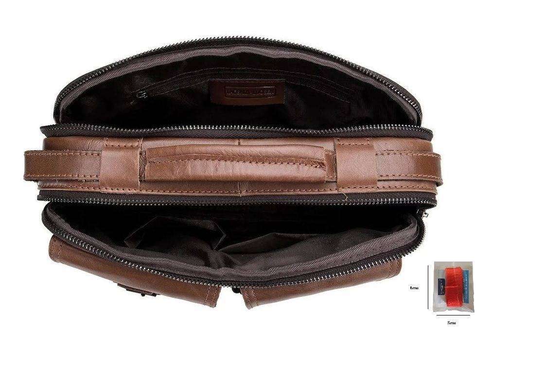 Vintage Genuine Leather Shoulder Bag for Tablet, iPad & Daily Use