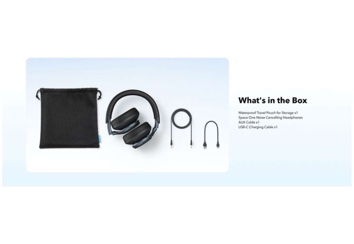 Soundcore Space One Noise Cancelling Bluetooth headphones - Black