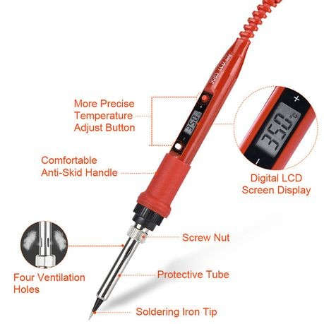 Precision 80 Watt Soldering Iron Kit with LCD & Adjustable Temperature