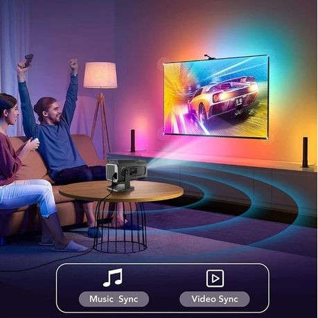 Full HD 4K Projector With Dual HiFi Stereo Surround Sound - Black