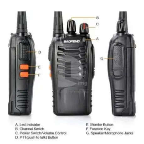 BF-888S 16-Channel UHF Walkie Talkie 2-Way Radio - 2 Piece