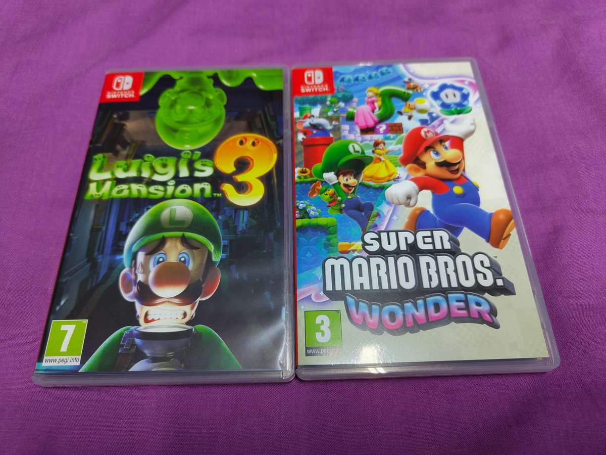 Super Mario Bros Wonder and Luigis Mansion 3 for sale