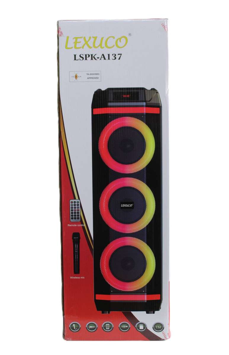 Lexuco 8.5'' Triple Bluetooth Trolley Speaker