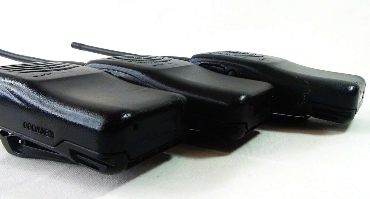 3 x Kenwood TK 3000 UHF FM Radio Transceiver with 1 x power supply and 1 x Desk top Base