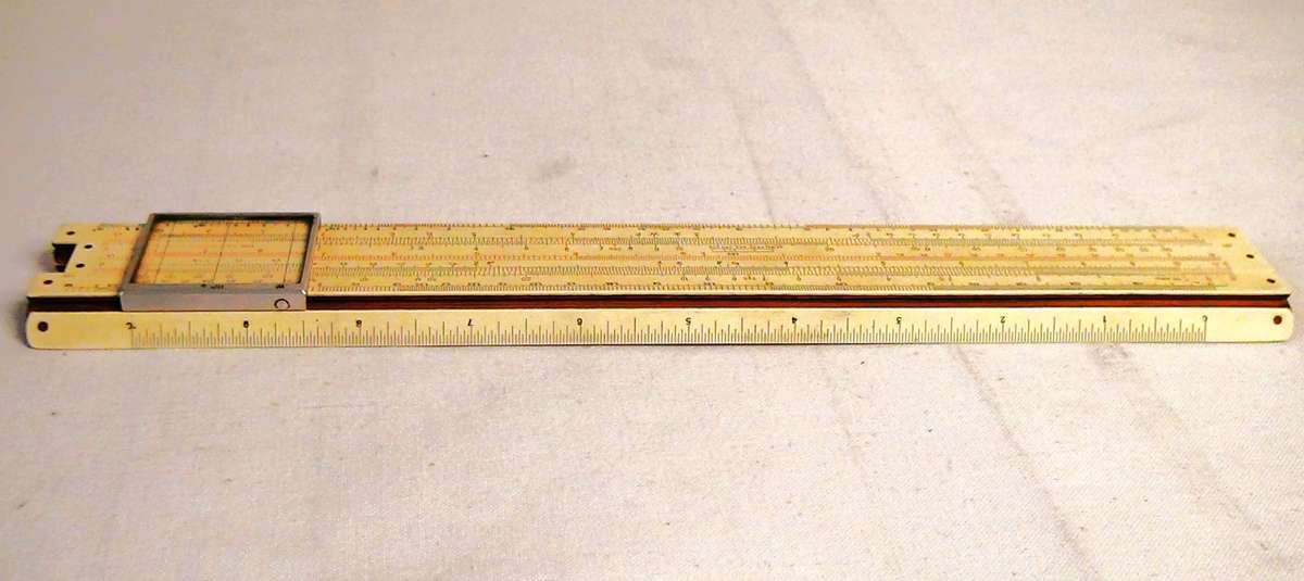 Vintage Slide Rule Faber-Castell ELECTRO 1/98/398 DRGM, Made in Bavaria Germany w/Case