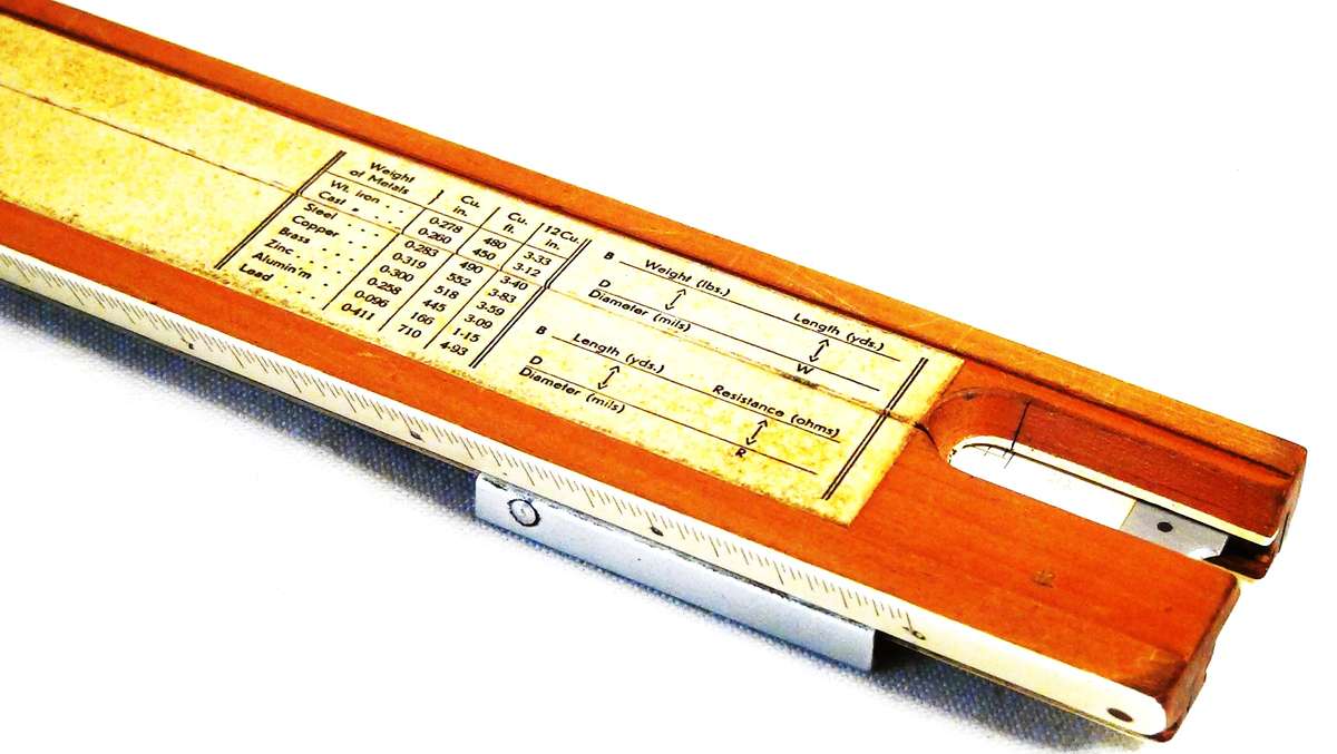 Vintage Slide Rule Faber-Castell ELECTRO 1/98/398 DRGM, Made in Bavaria Germany w/Case