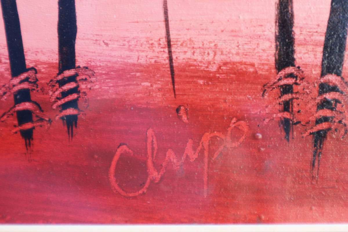 AFRICAN MAASAI WARRIORS FRAMED SIGNED ORIGINAL ART BY CHIPO
