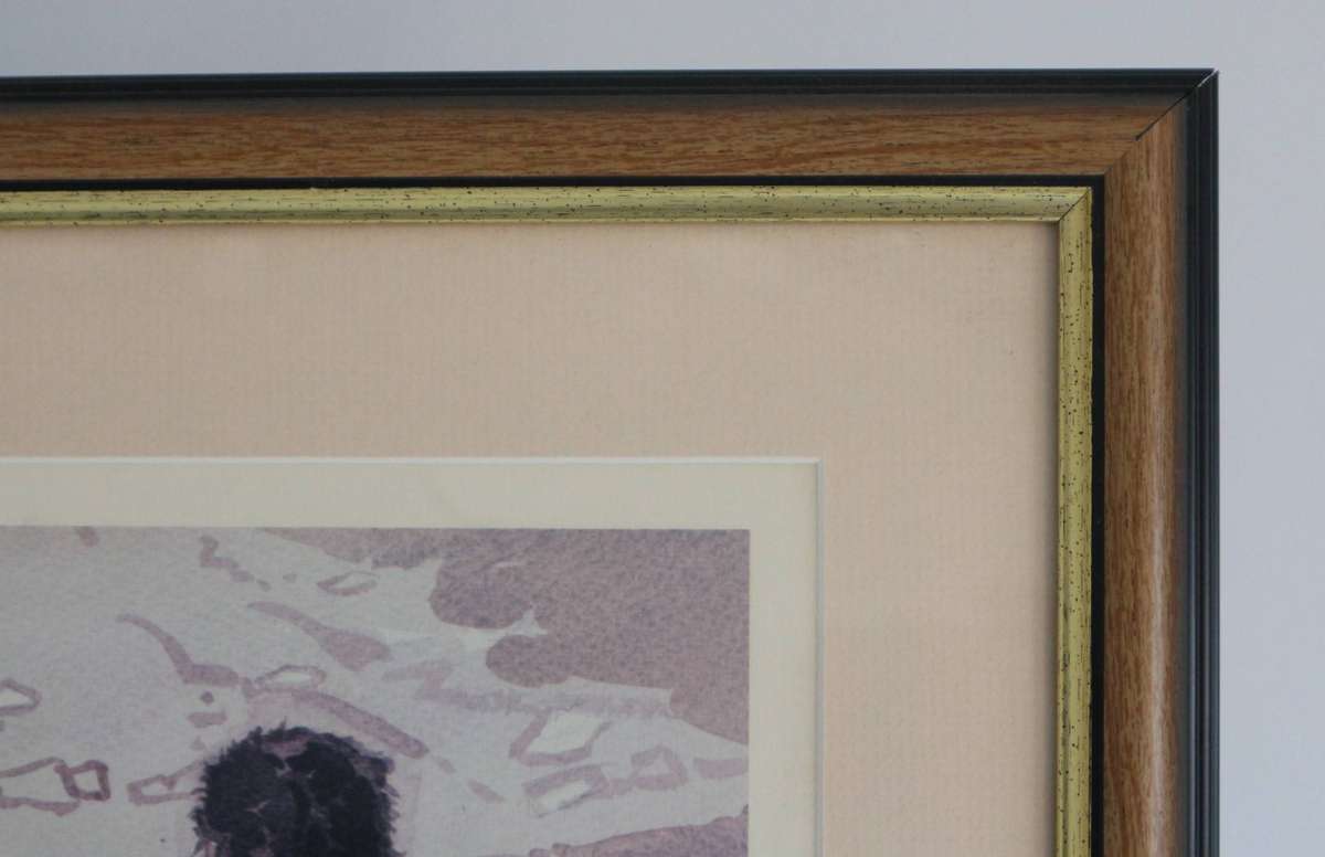 Painting by Lucy.M.Wiles - Little Boy And Girl with white Ducks