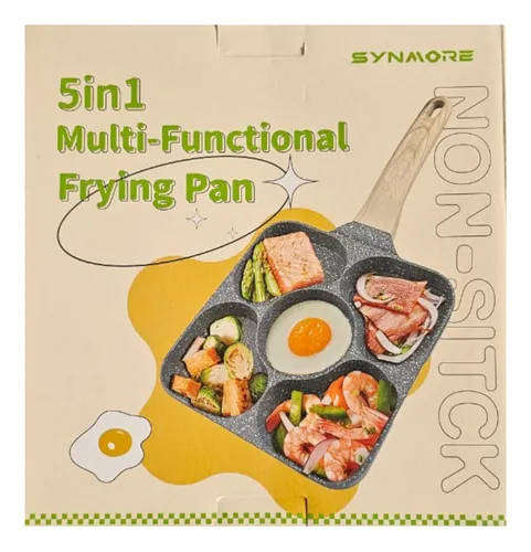 5-in-1 Multi-Functional Non-Stick Frying Pan | Breakfast Pan with Dividers