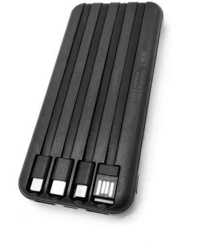 Solar Powered Self-Charging Powerbank 20000mAh - Black