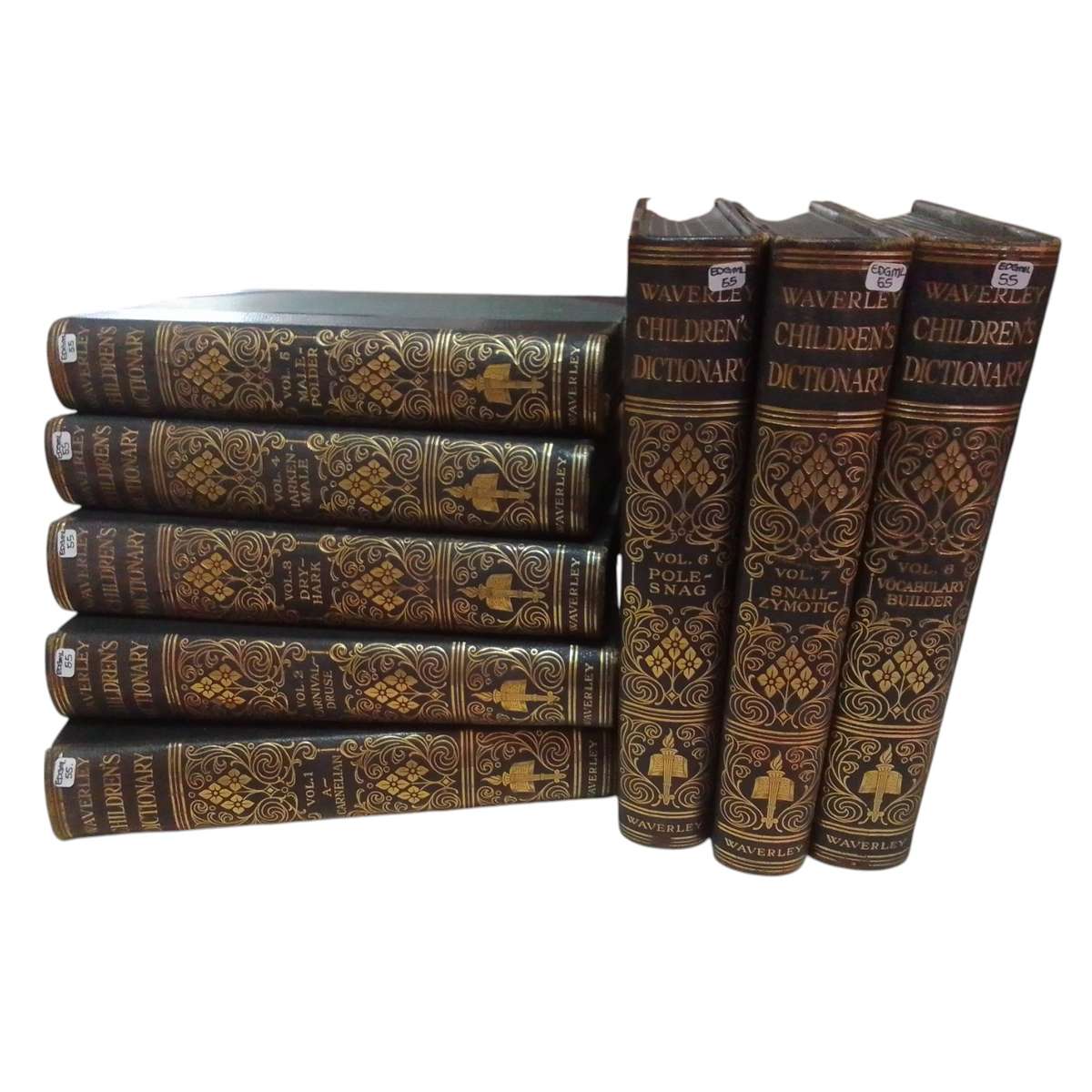 The Waverely Childrens Dictionary by Harold Wheeler Volume 1-8 Set Hardcover w/o Dustjackets