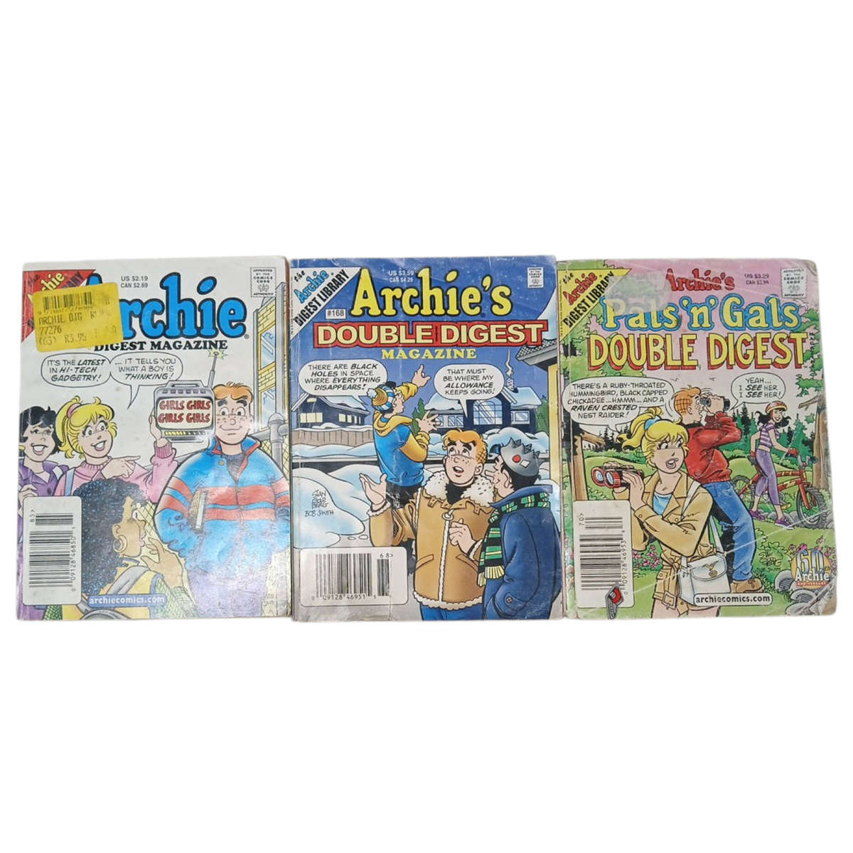 Archie's Digest Magazine Comics 3 Volumes, No70, 168 & 185 Softcover