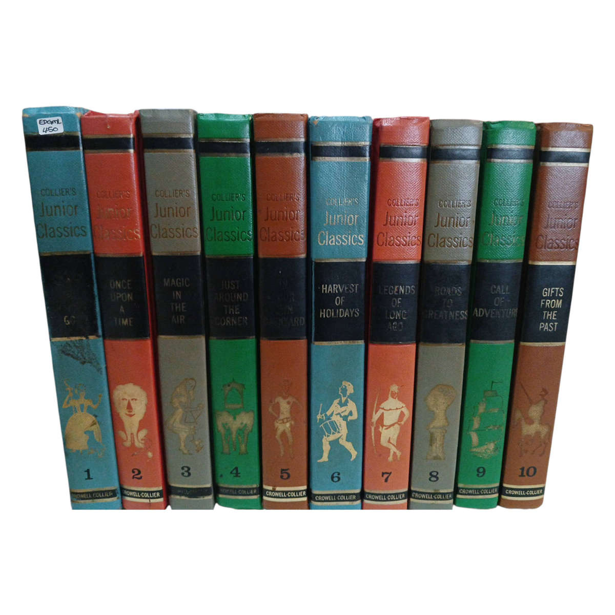 1962 Colliers Junior Classics 10 Volumes Hardcover w/o Dustjacket