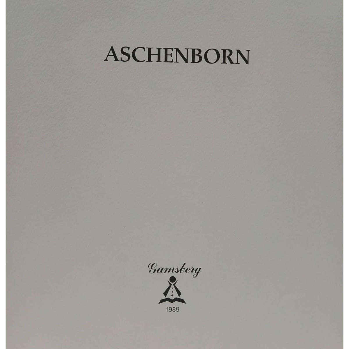 1989 Dieter Aschenborn by Ganberg Hardcover w/Dustjacket