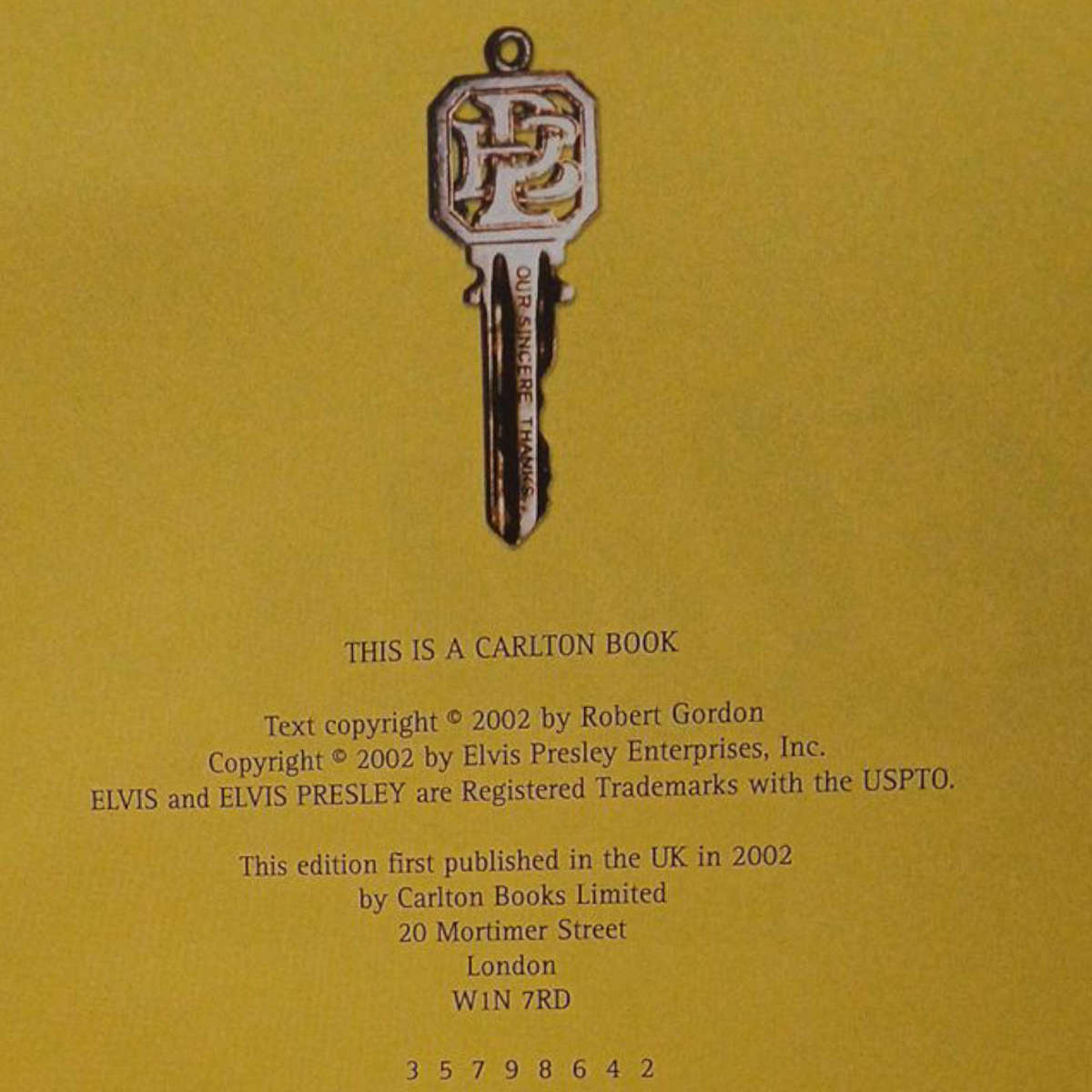 2002 The Elvis Treasures by Robert Gordon Hardcover w/o Dustjacket