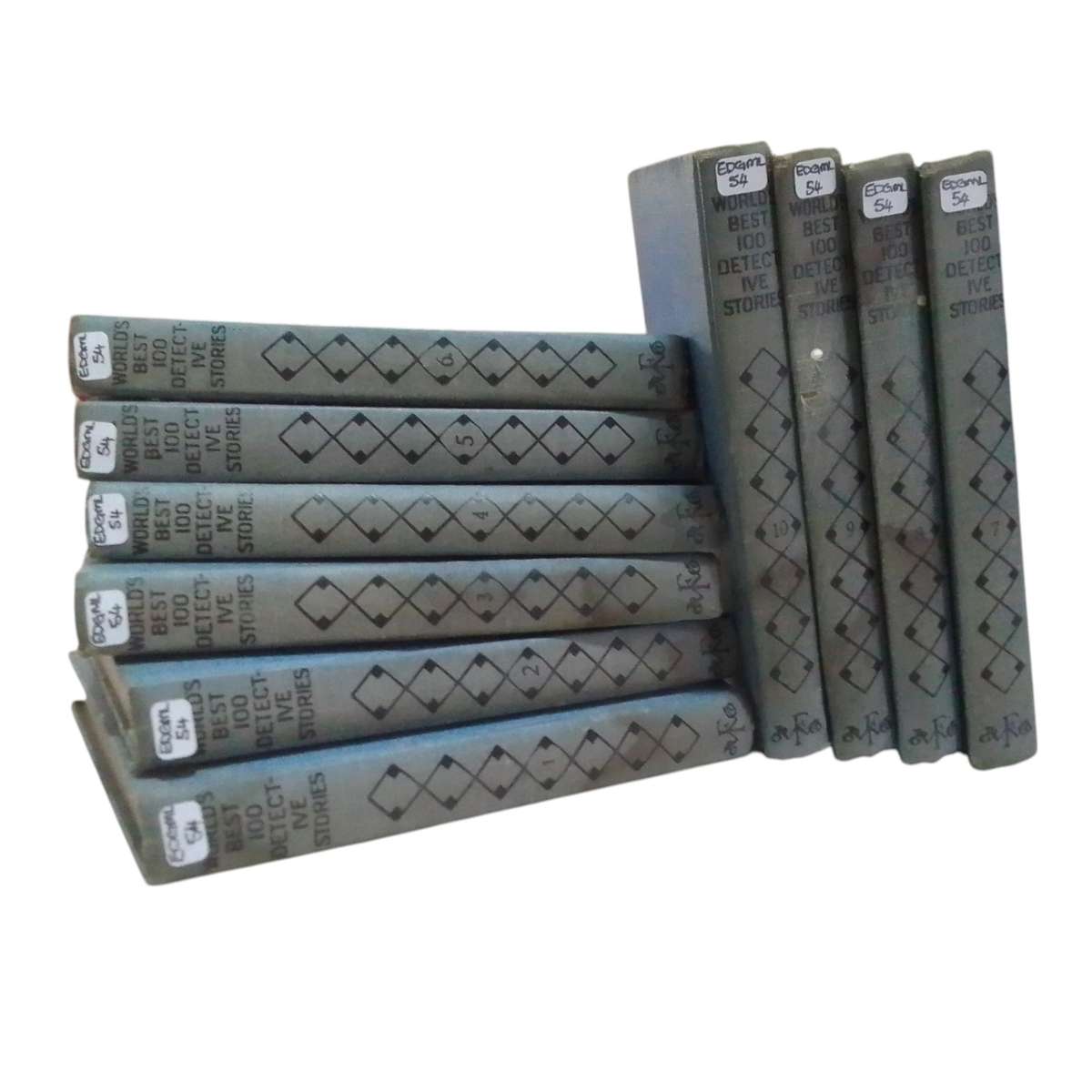 1920 The World's Best 100 Detective Stories Voulume 1-10 Set by Eugene Thwing Hardcover w/o Dustjack