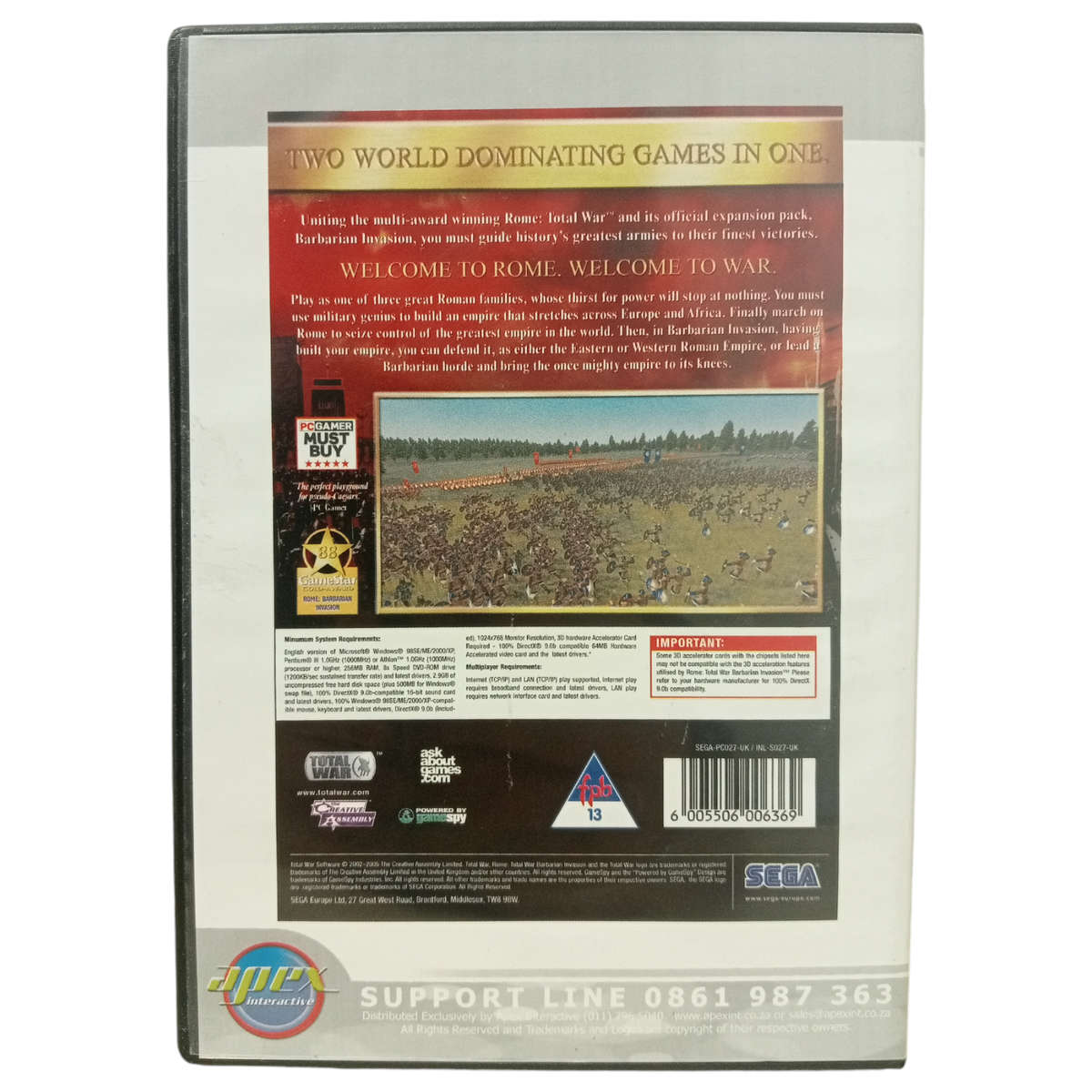 Rome - Total War Rome - Total War Barbarian Invasion Gold Edition PC (DVD)