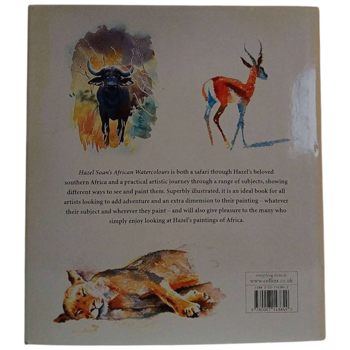 2003 Hazel Soanas African Watercolours by Soan Hazel Hardcover w/Dustjacket