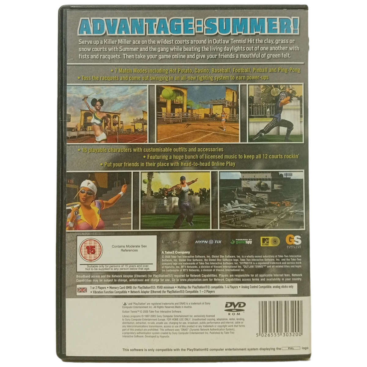 Outlaw Tennis PlayStation 2