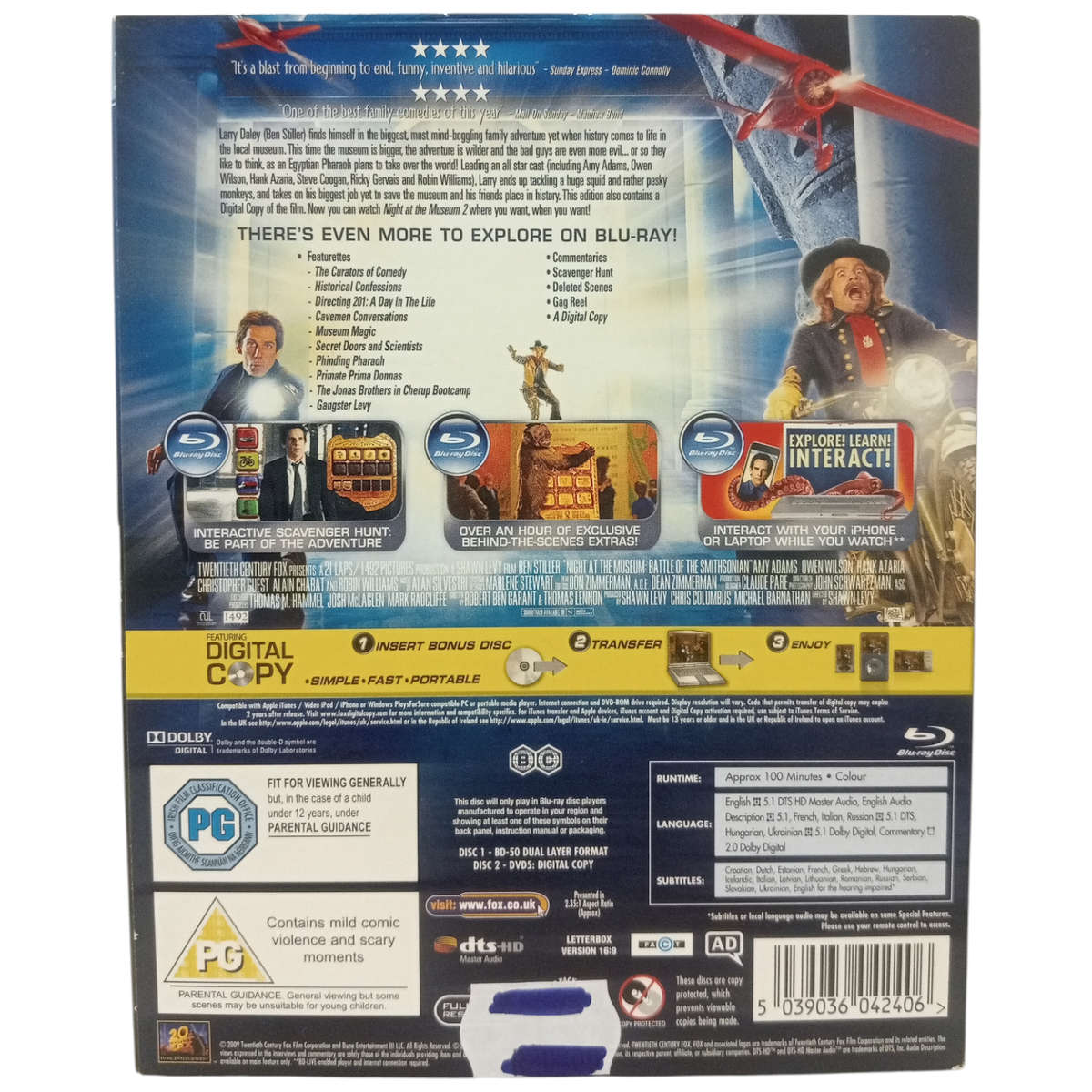 Night At The Museum 2 Blu-Ray