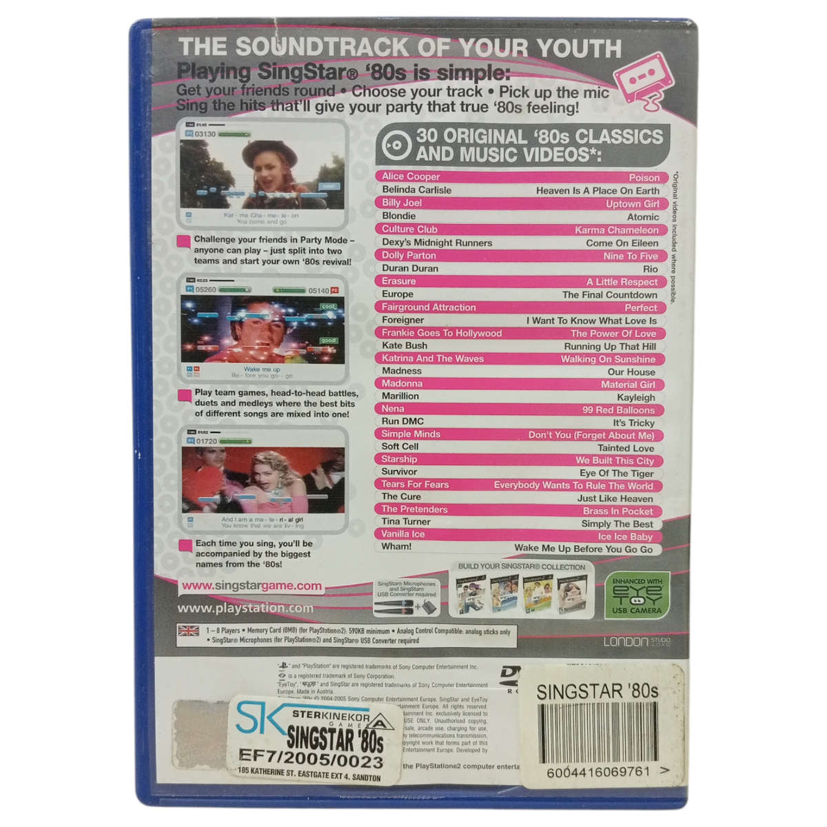 Singstar - 80's PS 2