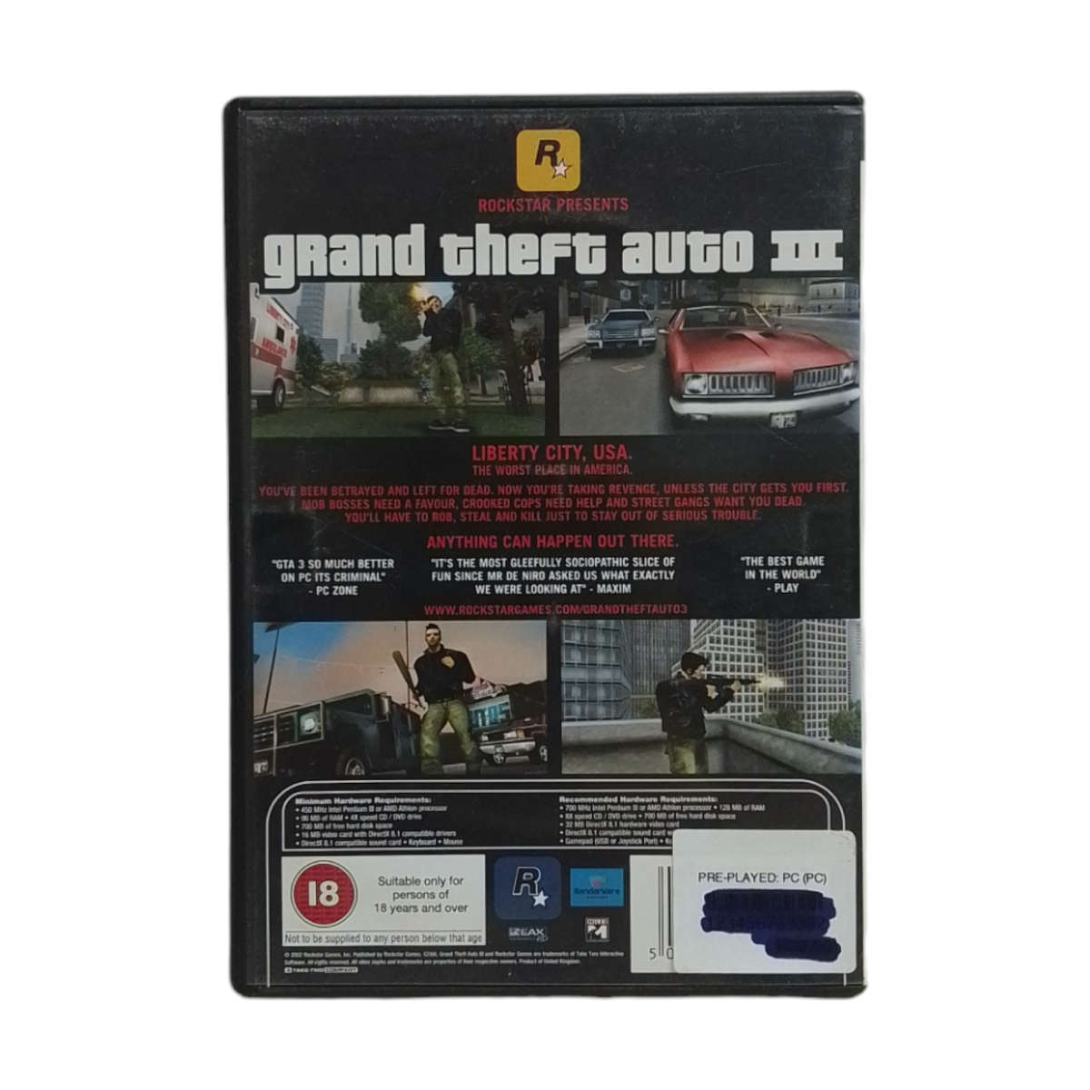 Grand Theft Auto III PC (CD)