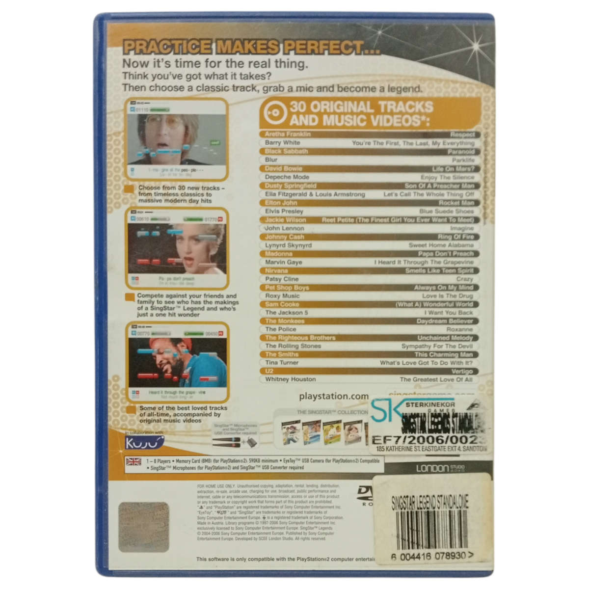 Singstar - Legends PS 2