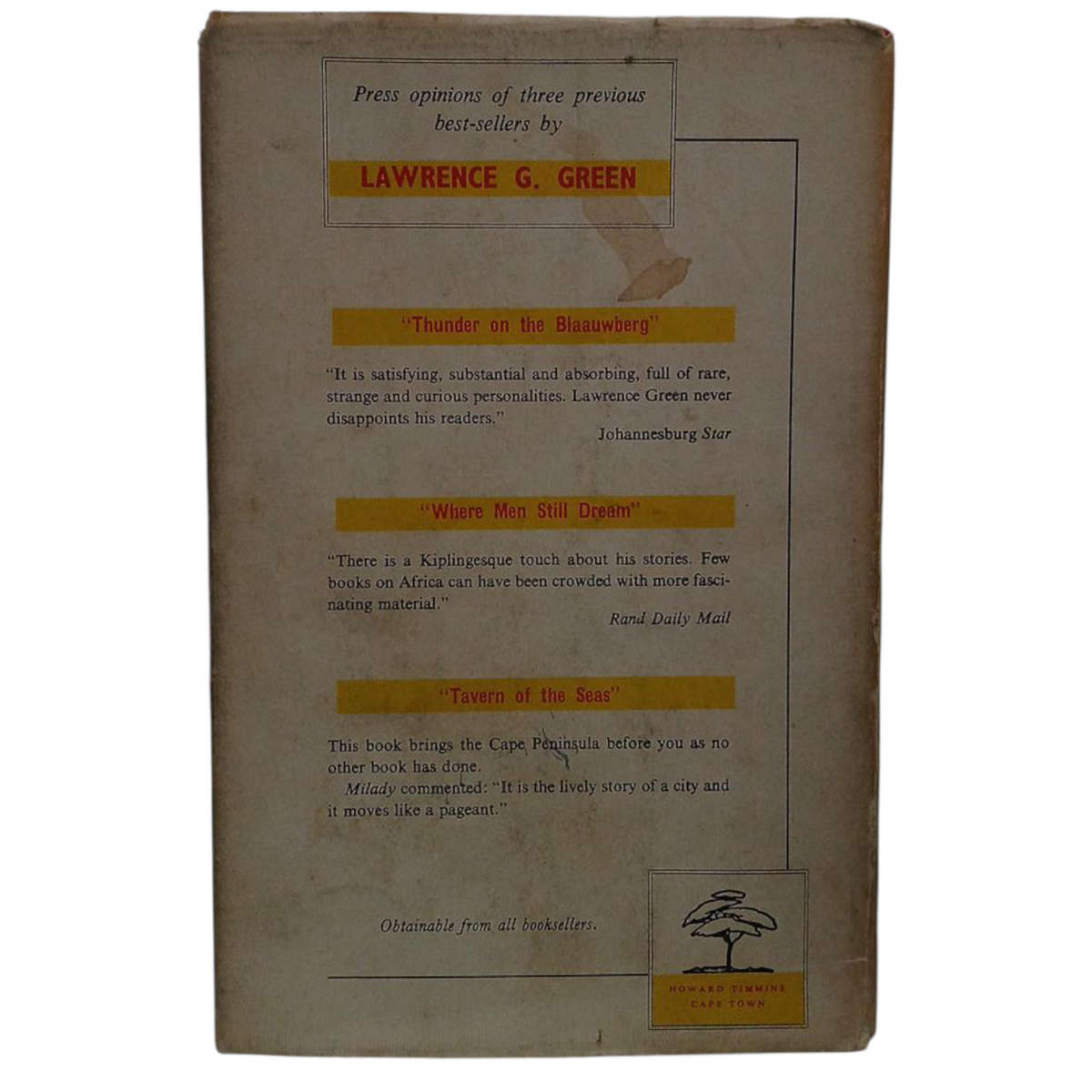 1967 On Wings Of Fire By Lawrence G Green Hardcover w/Dustjacket