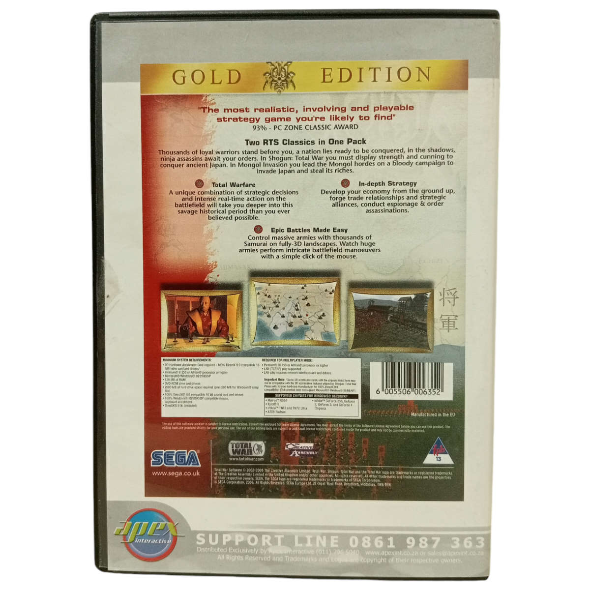 Shogun - Total War Gold Edition PC (DVD)