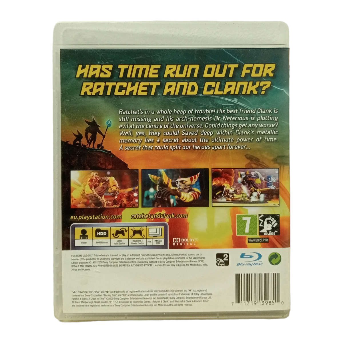 Ratchet Clank - A Crack In Time Play Station 3