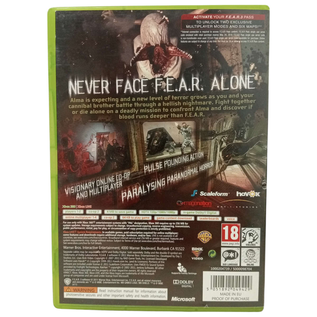 Fear Xbox 360