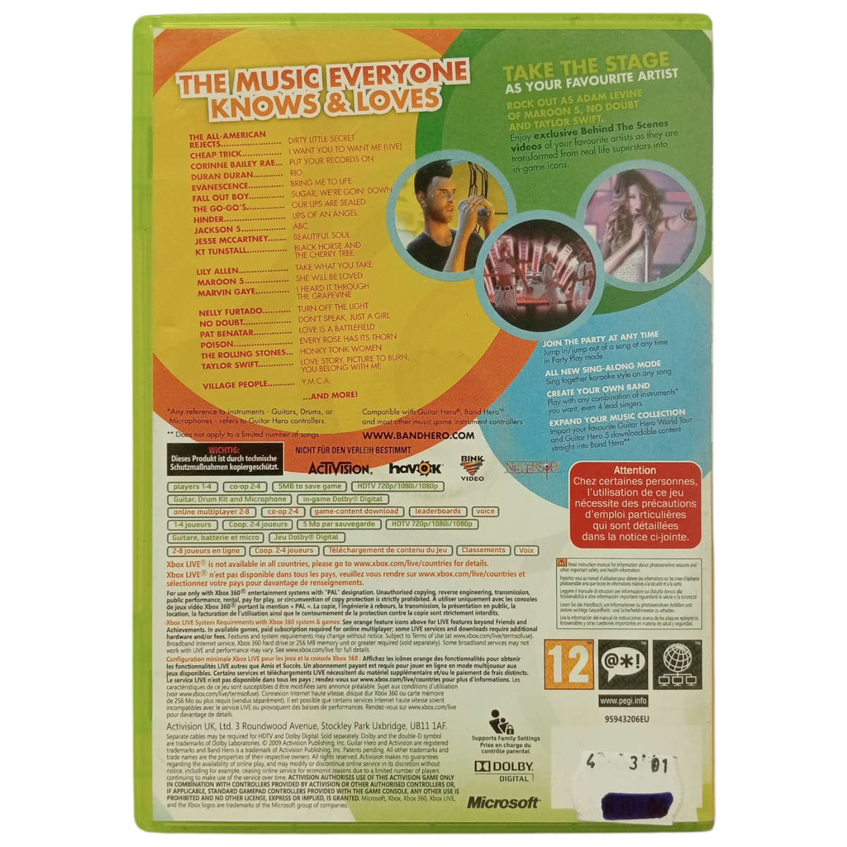 Band Hero Xbox 360