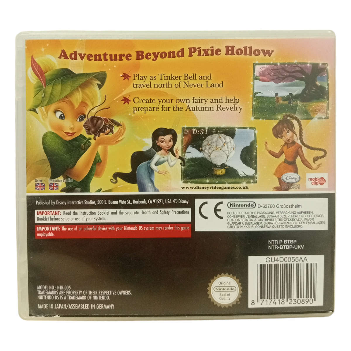 Tinkerbell And The Lost Treasure Nintendo DS