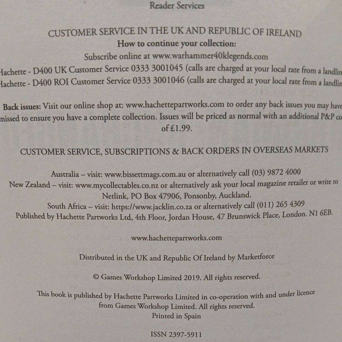 2019 Unchanged Ahriman by John French Issue 23 Hardcover w/o Dustjacket