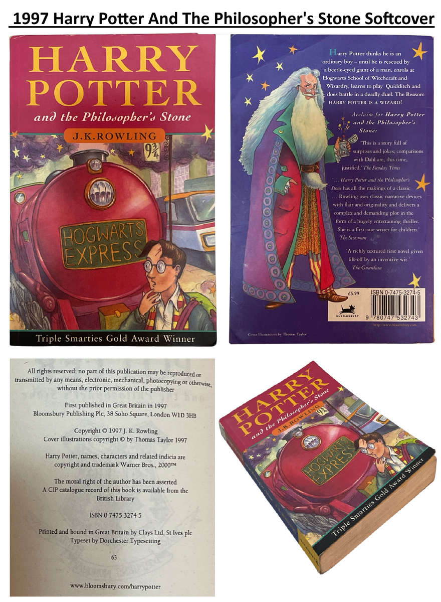 Harry Potter Book 1-7 Set and Harry Potter by J. K. Rowling  1997 Harry Potter And The Philosopher's