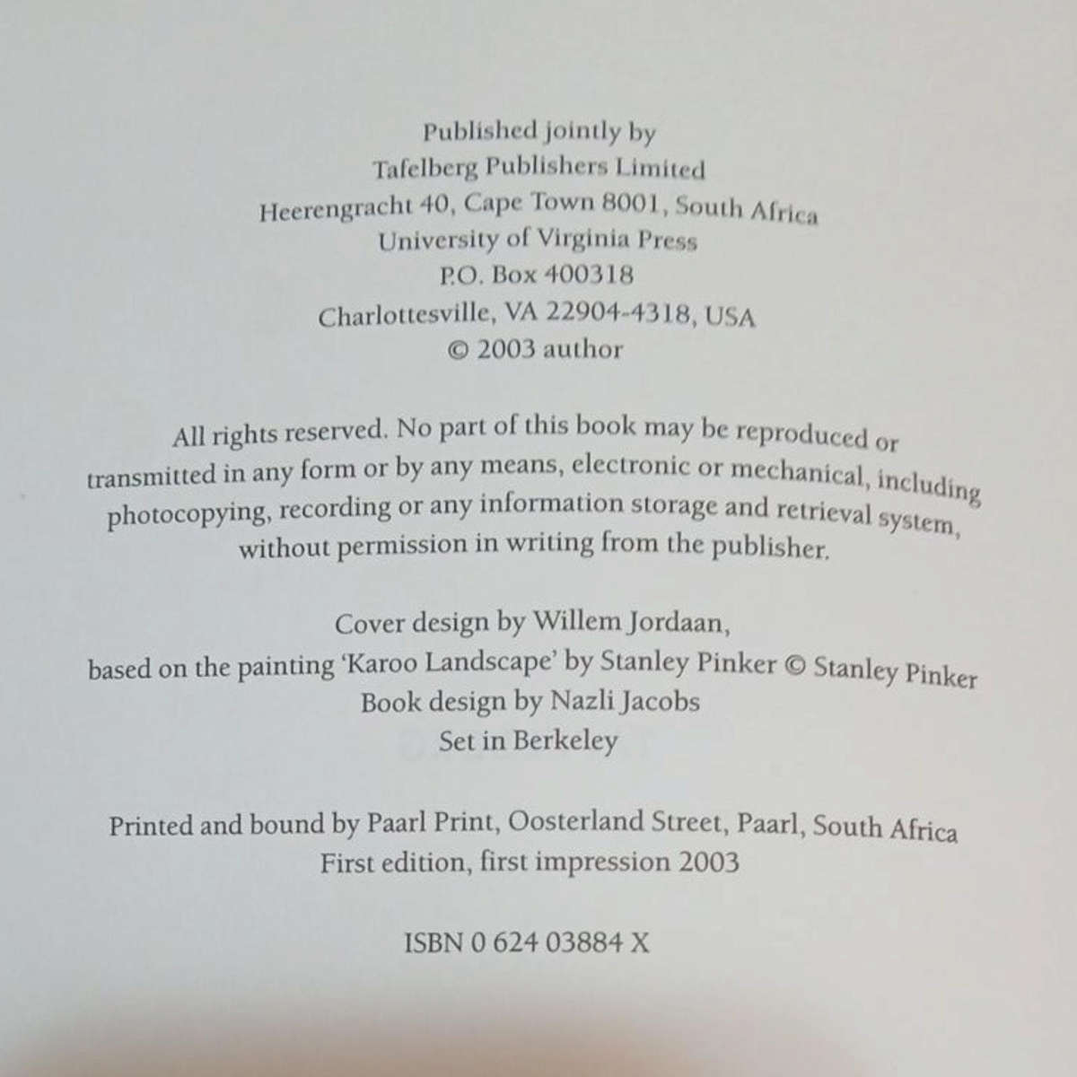 2003 The Afrikaners, Biography Of A People By Hermann Giliomee Softcover