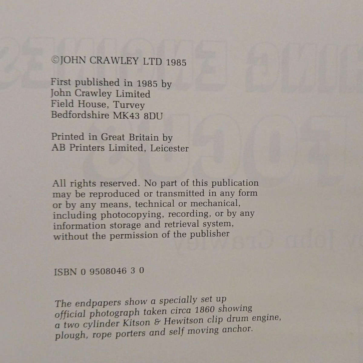Set of 3 John Crawley Hardcover w/o Dustjacket, Fairground Engines In Focus, Steam Eagons In Focus,