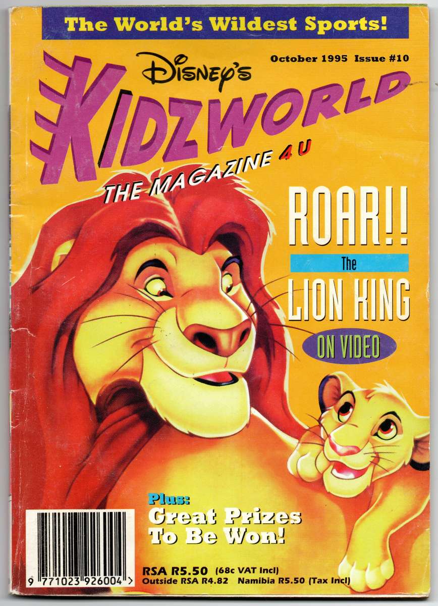 Disney's Kidzworld Magazine Issues 2, 5, 10 and 13 4 Magazine Set Softcover