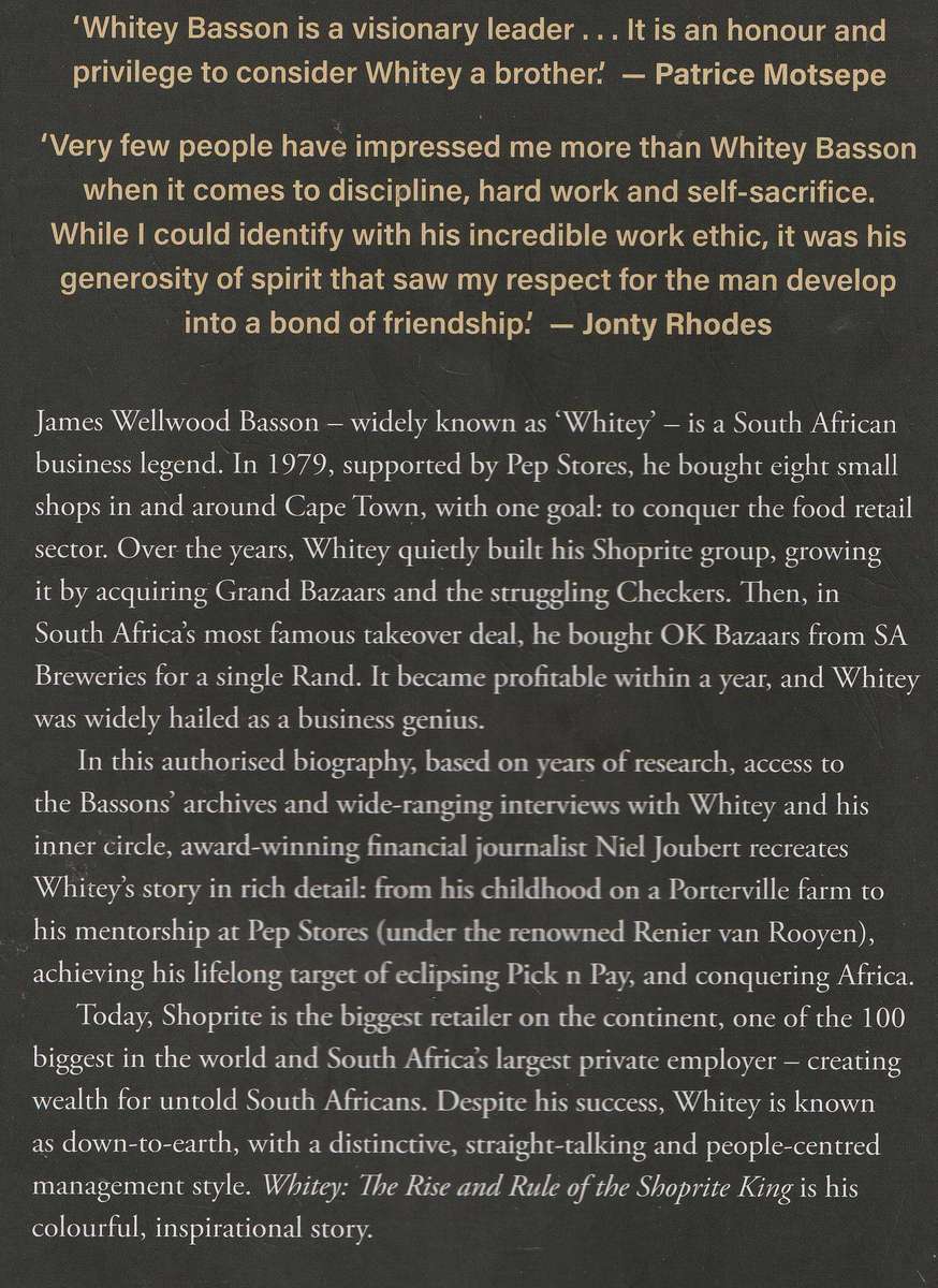 WHITEY: THE RISE AND RULE OF THE SHOPRITE KING by Niel Joubert