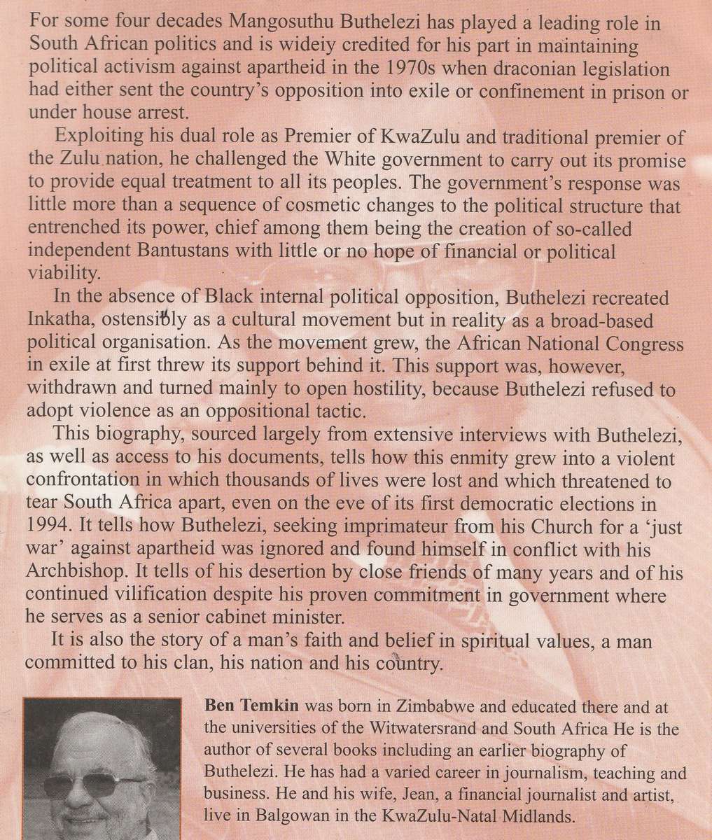 BUTHELEZI: A BIOGRAPHY by Ben Temkin