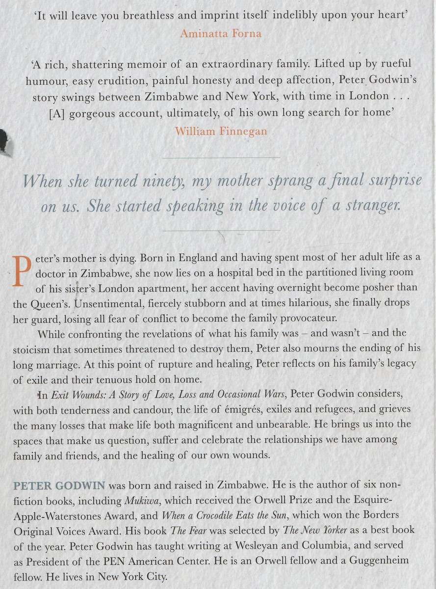EXIT WOUNDS: A STORY OF LOVE, LOSS & OCCASIONAL WARS by Peter Godwin