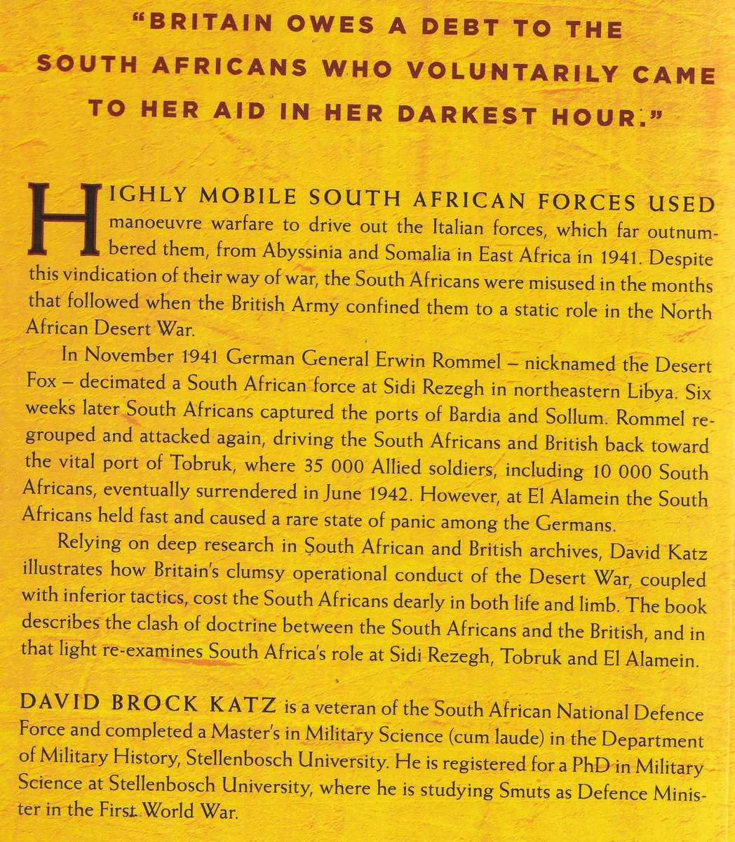 SOUTH AFRICANS VERSUS ROMMEL: THE UNTOLD STORY OF THE DESERT WAR IN WORLD WAR II