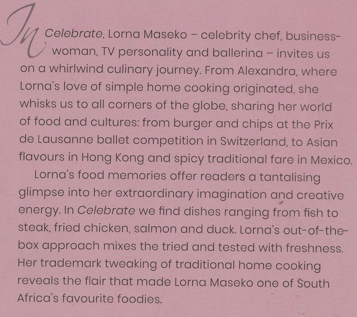 CELEBRATE WITH LORNA MASEKO