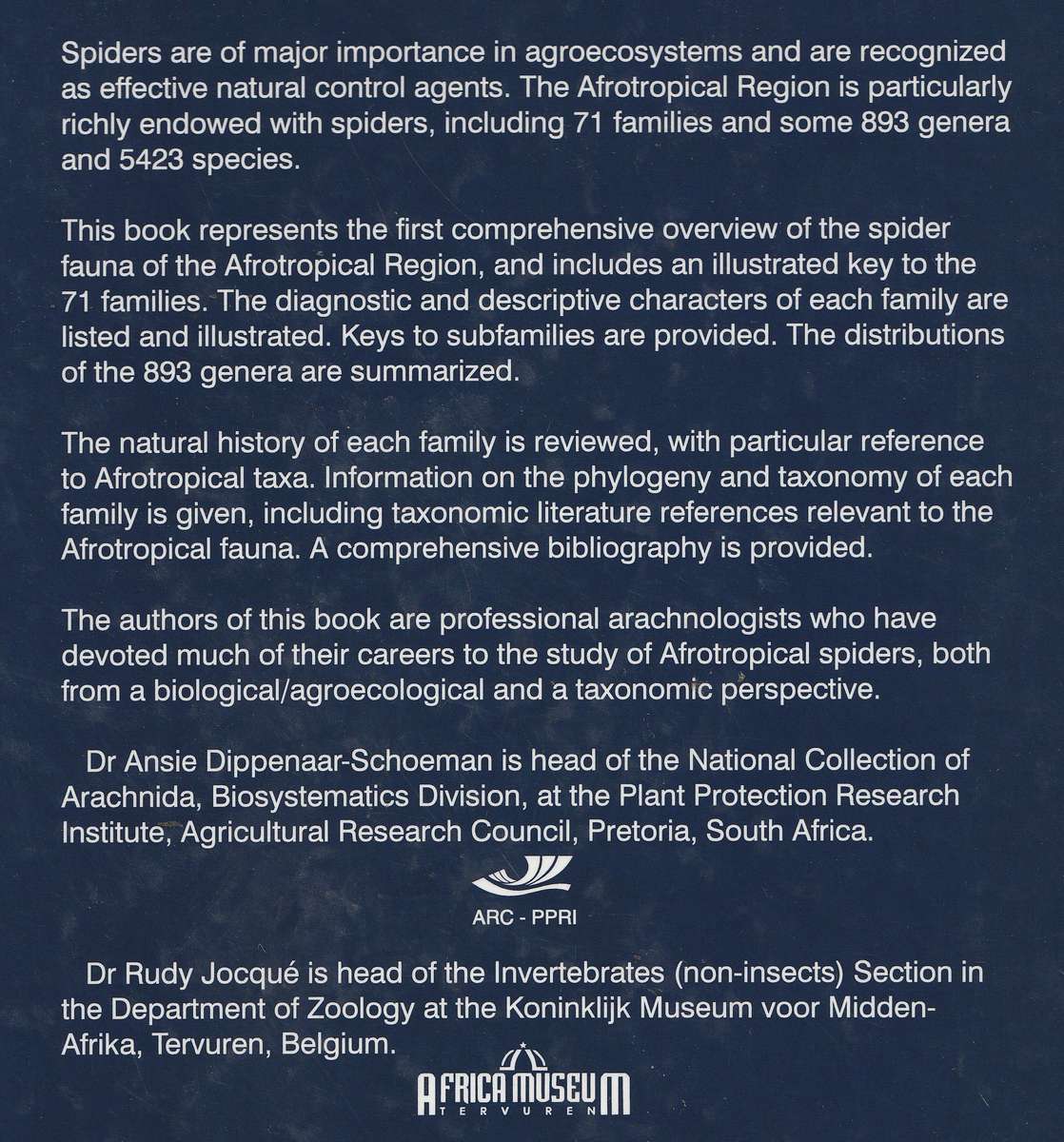 AFRICAN SPIDERS: AN INDENTIFICATION MANUAL by A S Dippenaar-Schoeman, R Jocque