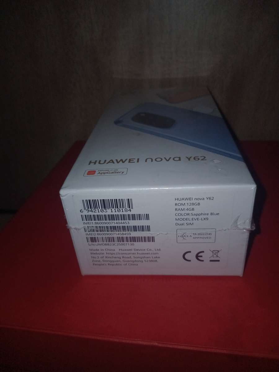 BRAND NEW SMARTPHONE | HUAWEI NOVA Y62, 4G/128G | 50MP TRIPLE AI CAM,BARGAIN