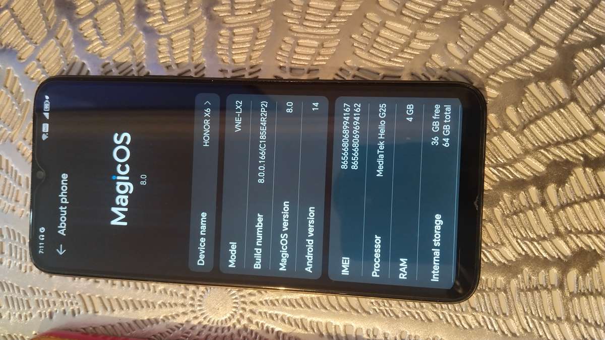 LIKE NEW ONE HONOR X6 SMARTPHONE|| 50MP TRIPLE CAMERA,90HZT HD DISPLAY, FINGERPRINT, BARGAIN